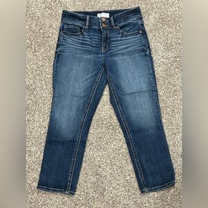 BKE Women's Gabby Curvy Fit High Rise Dark Blue Cropped Ankle